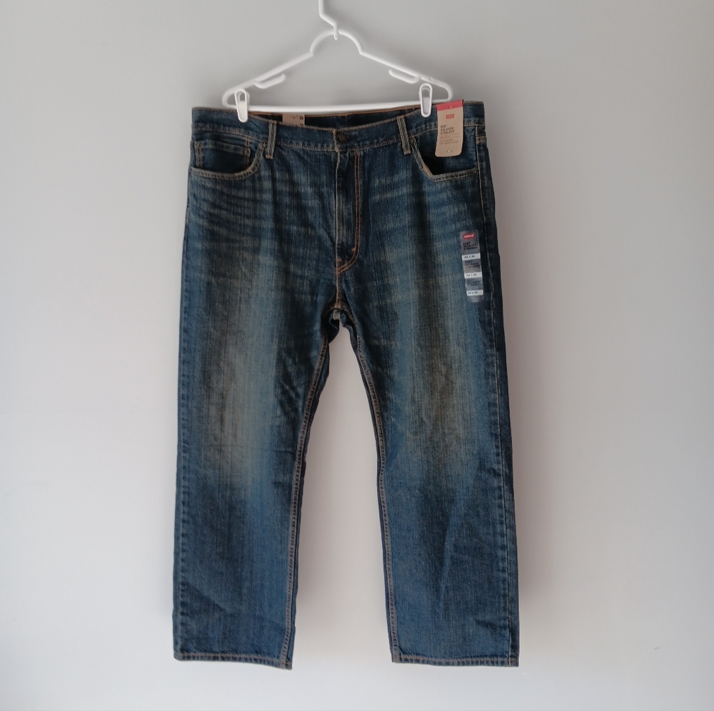 Levi's 559 Relaxed Straight Cotton Denim Blue Jeans Classic Style Size W44 L30